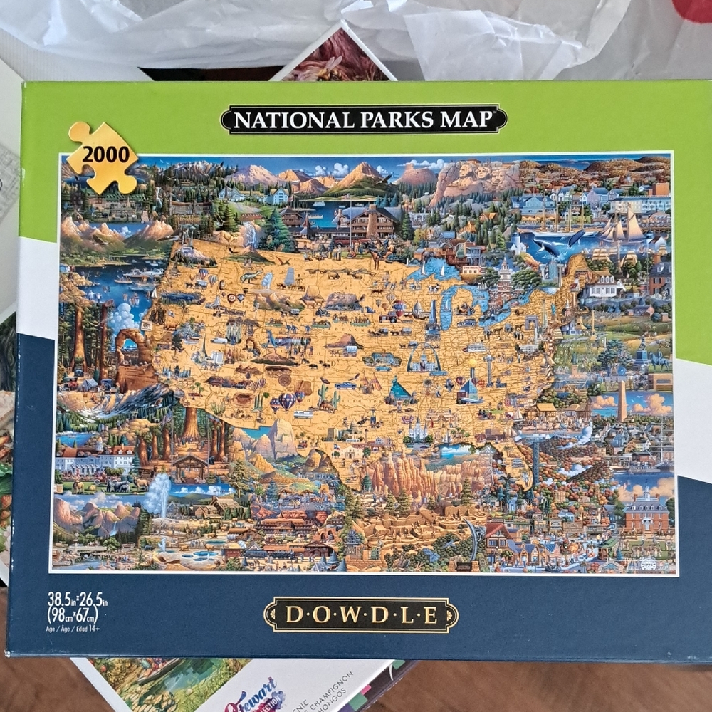 2000 Piece Eric Dowdle National Parks Map Puzzle By Buffalo